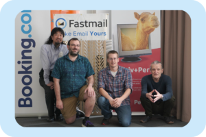 From left to right: Keniichi Ishigki, Rik Signes, Matthew Horsfall, and Andreas König at the 2023 Perl Toolchain Summit