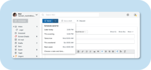 Scheduling an email to send